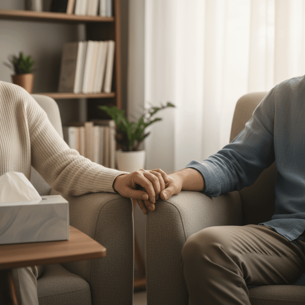 Individual therapy session in Martin's office